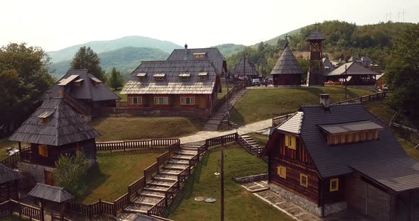 Drvengrad Serbia Aerial