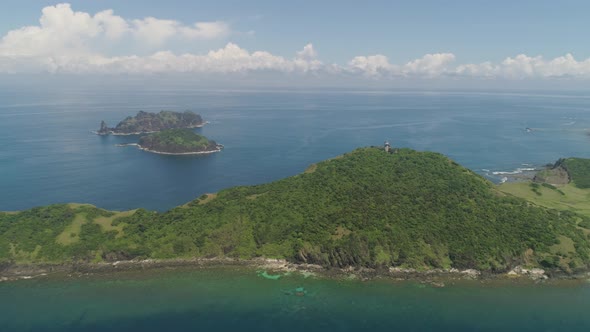 Lighthouse in Cape Engano . Philippines, Palau Island