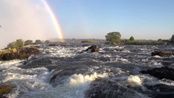 Victoria Falls Rainbow Slow Motion