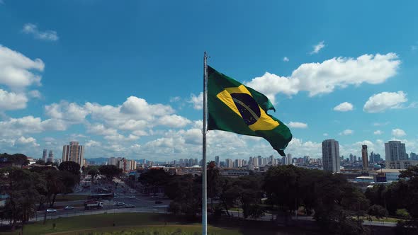 Cityscape of Sao Paulo Brazil. Stunning landscape of downtown district city.