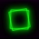 Green Neon Light Square Spinning Animated On Black Background - VideoHive Item for Sale