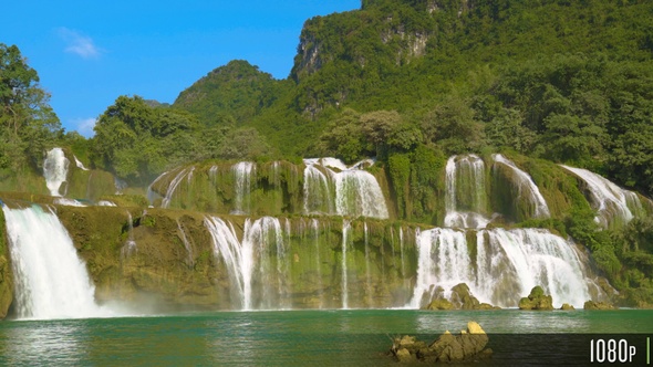 Ban Gioc Detian Waterfall in Vietnam Southeast Asia