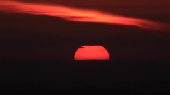 Sunset in the Kalahari trans frontier park