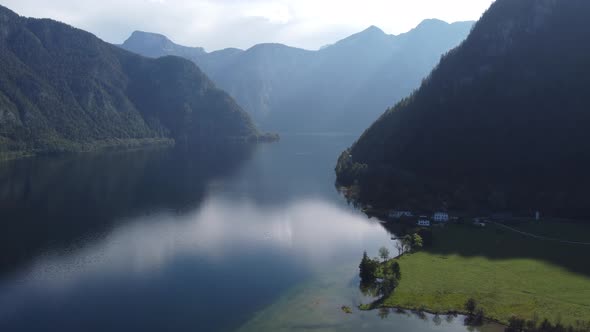 Drone Shot Above Mountains