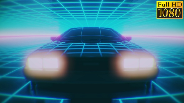 Retrowave Car Trip Vj Loops Pack V3