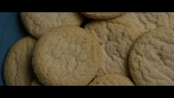 Cinematic, Rotating Shot of Cookies on a Plate - COOKIES 053