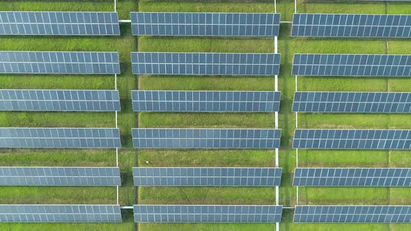 Aerial View of Solar Energy Panels Solar Panels Solar Power Plants