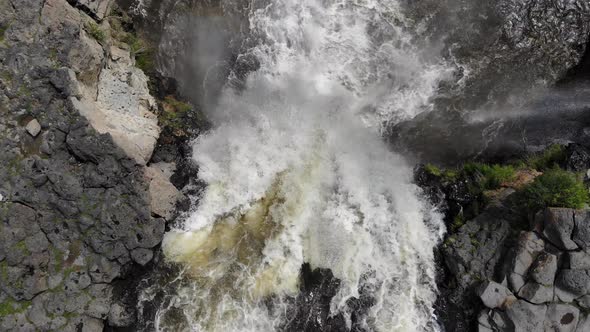 Overhead Vertical Waterfall Waters