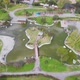 Japanese Garden of the Heart Park (La Serena city Chile) aerial view - VideoHive Item for Sale
