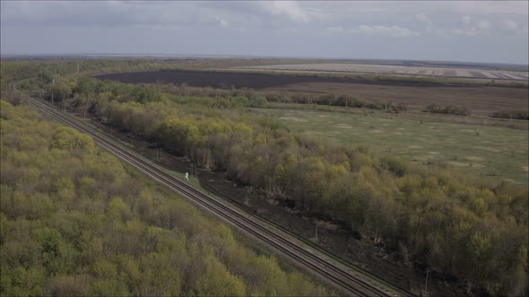 Trains Going Through the Russian Outback