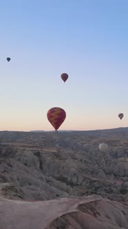 Cappadocia Turkey  Vertical Video of Balloon Launch