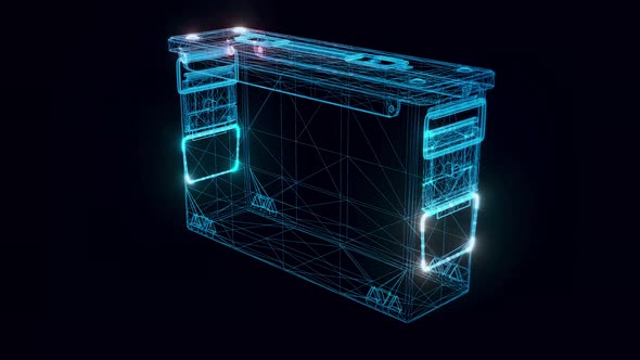 Ammo Crate Hologram Rotating 4k