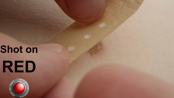 Bandage Plaster On A Skin Wound Injury 