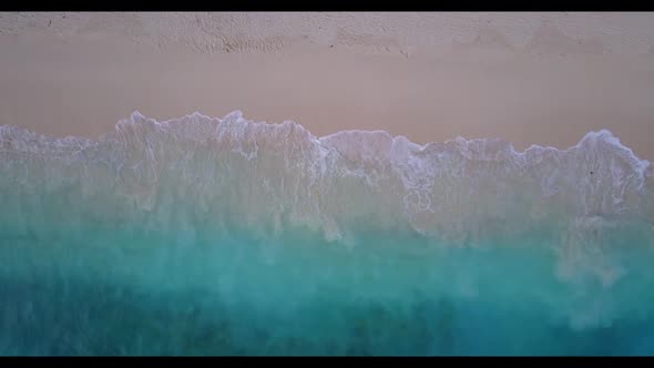 Aerial top view abstract of tropical sea view beach voyage by blue ocean with clean sandy background