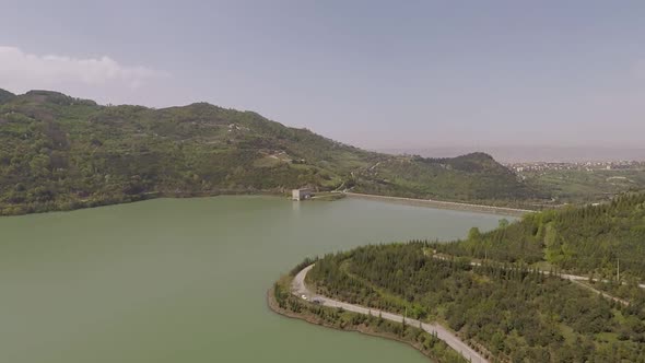 Aerial Freshwater Dam