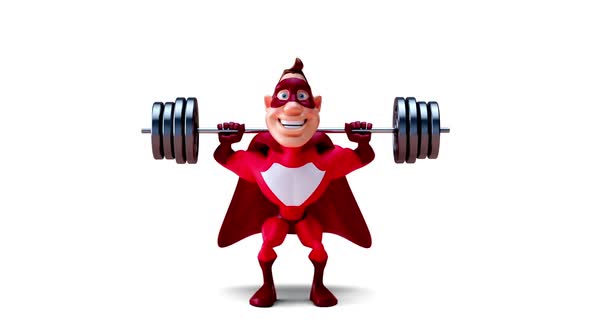 Fun 3D cartoon fun superhero