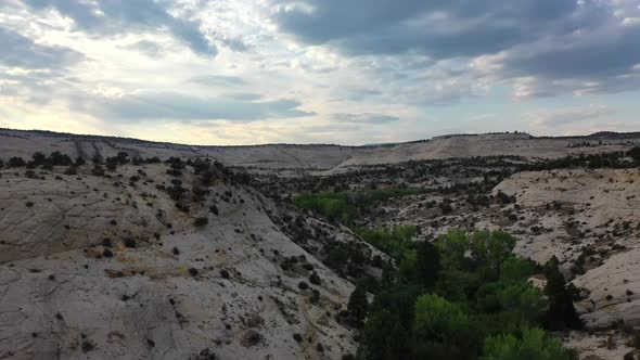 Valley at Grand Staircase In Escalante National Monument, Utah, USA - aerial drone shot