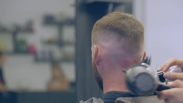 a Man's Haircut in a Hairdresser