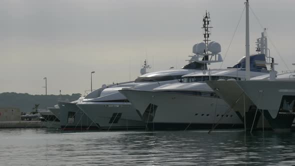 Yachts in the harbor of Cannes