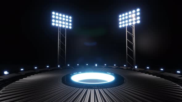 Sports Background With Bright Lights