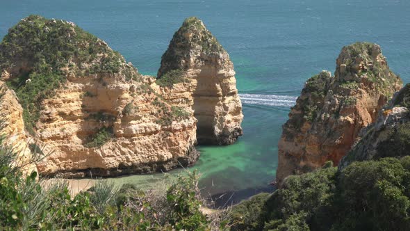 Rocks and cliffs of a seashore