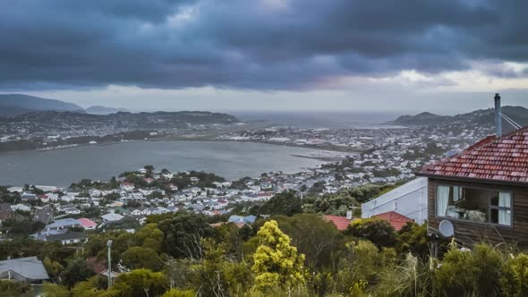 Cloudy day in Wellington New Zealand