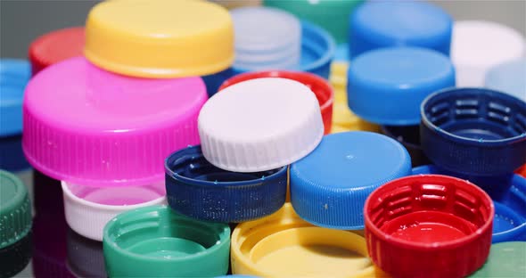 Few Plastic Bottle Caps - Plastic Processing Recycling Industry