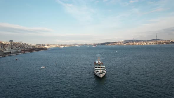 City Lines Ferry On Bosphorus