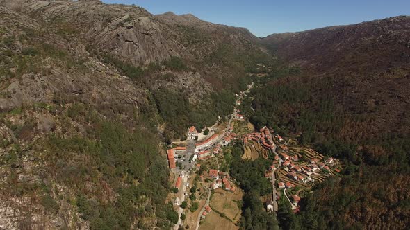 Fly Above Senhora da Pena Village, Portugal