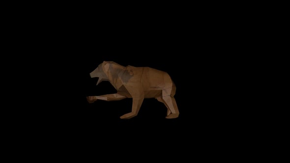 Old Wood Bear Transparent Alpha Loop