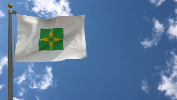 Distrito Federal Flag (Brazil) On Flagpole