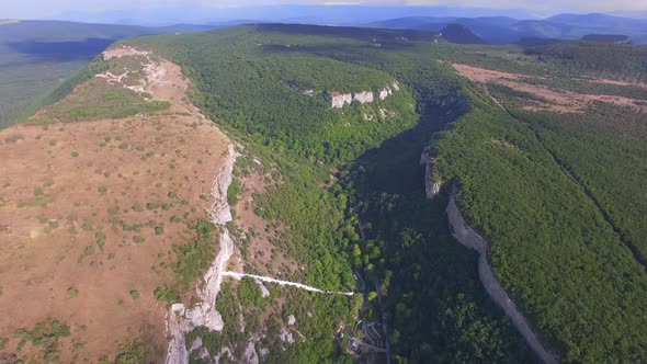 Drone View on the Cave City ChufutKale