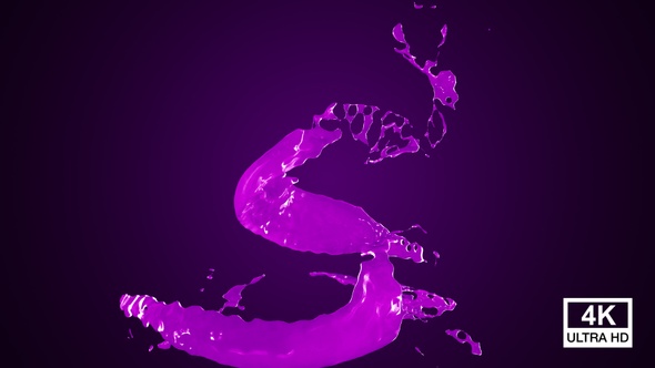 Twisted Purple Paint Splash V4 4K