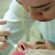 The Cosmetologist Makes Injections on the Client's Face in the Lip Area - VideoHive Item for Sale