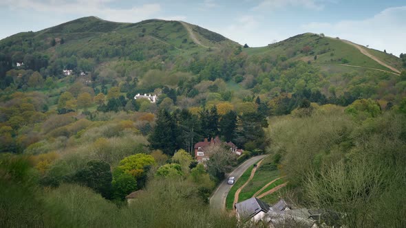 Road Through The Hills In Pretty Countryside