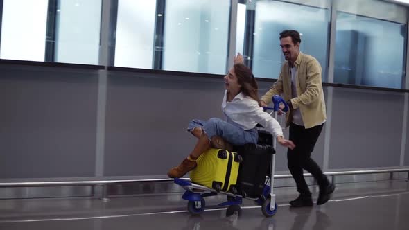 Funny Couple in Airport