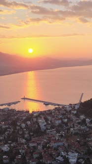 Vertical Video Alanya Turkey  a Resort Town on the Seashore