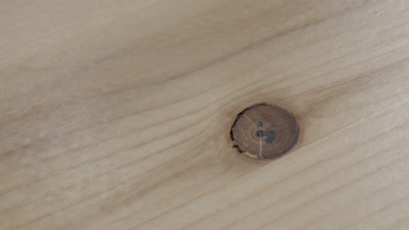 Knot in flat sawn wood grain texture 4K video