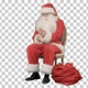 Santa laughing out loud as he talks on, Alpha Channel - VideoHive Item for Sale