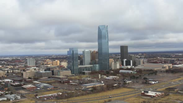 Oklahoma City Skyline Aerial 4K