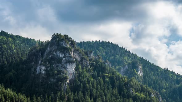 Dramatic Clouds over Green Mountains