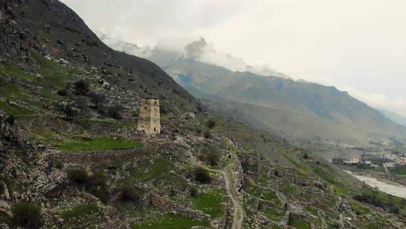 Aerial View of Ancient Defensive Towers