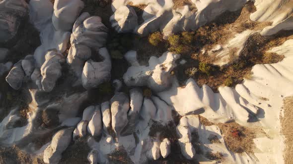 Cappadocia Landscape Aerial View. Turkey. Goreme National Park