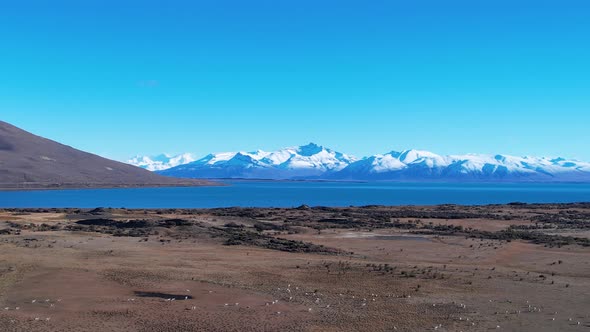 Patagonia landscape. Famous city of El Calafate at Patagonia Argentina