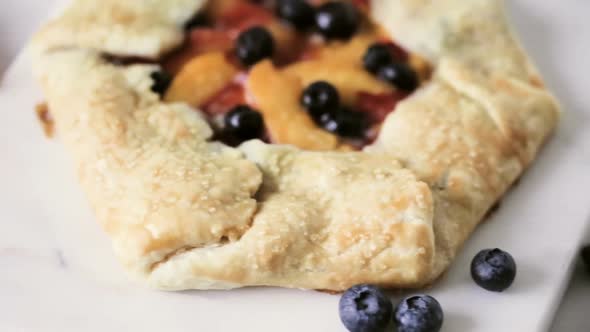 Variety of peach galletes made with fresh local peaches.