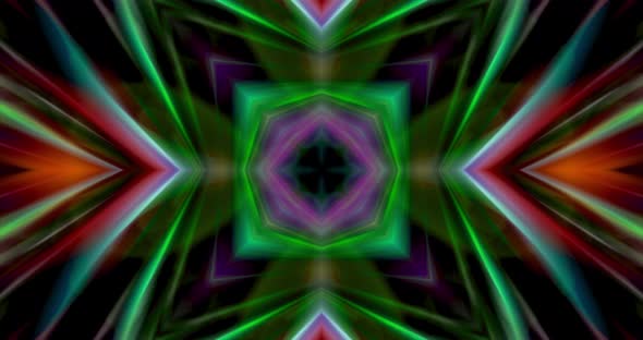 Abstract colorful background kaleidoscope animation