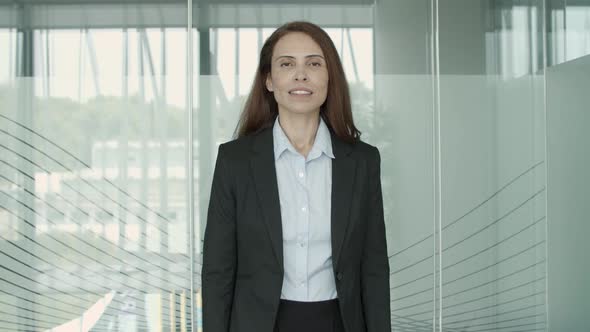 Pretty Young Business Woman Wearing Office Shirt