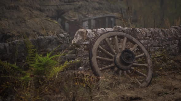 Ancient Wooden Village in Country Side alt