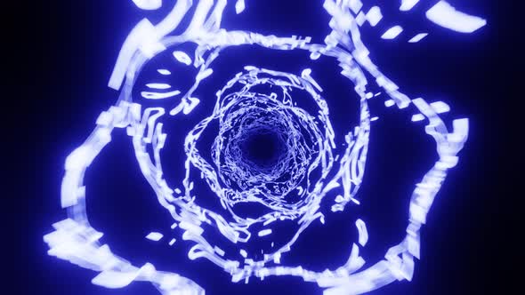 Blue Plasma Rings Loop