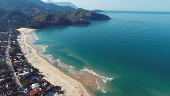 Tropical summer beach. Brazilian beach tourism landmark.